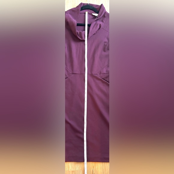 Banana Republic Cowl Neck Dress. Size 4. NWT. Burgundy/Wine Color - Picture 5 of 6
